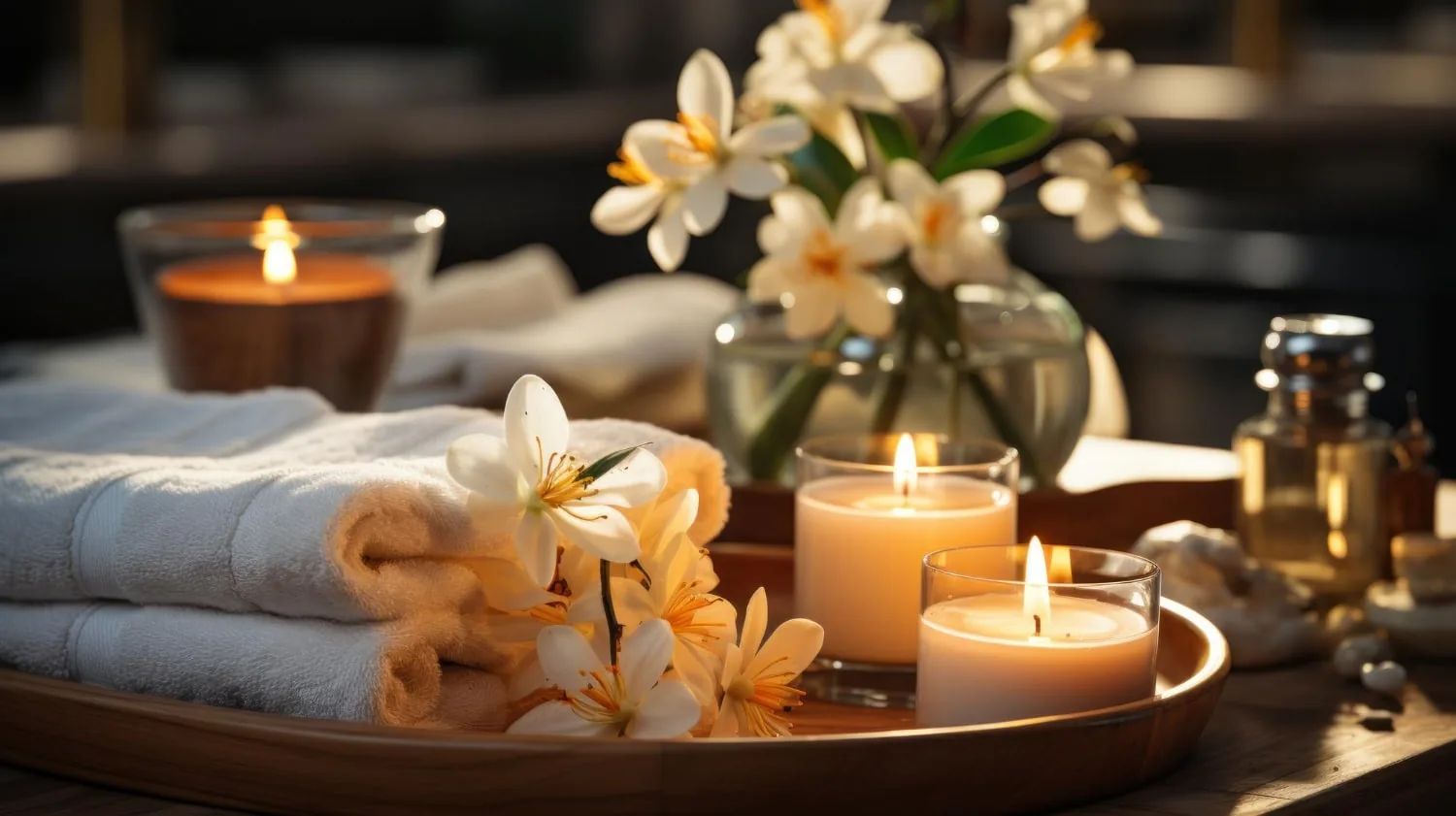 Aromatic candles and natural botanical oils — representative image